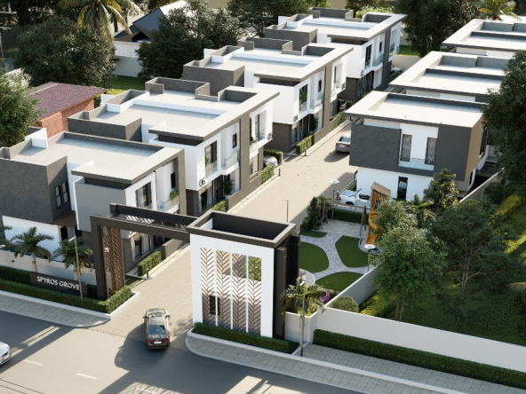 A gated community of 12 beautifully designed modern townhouses located at Haatso, Accra.