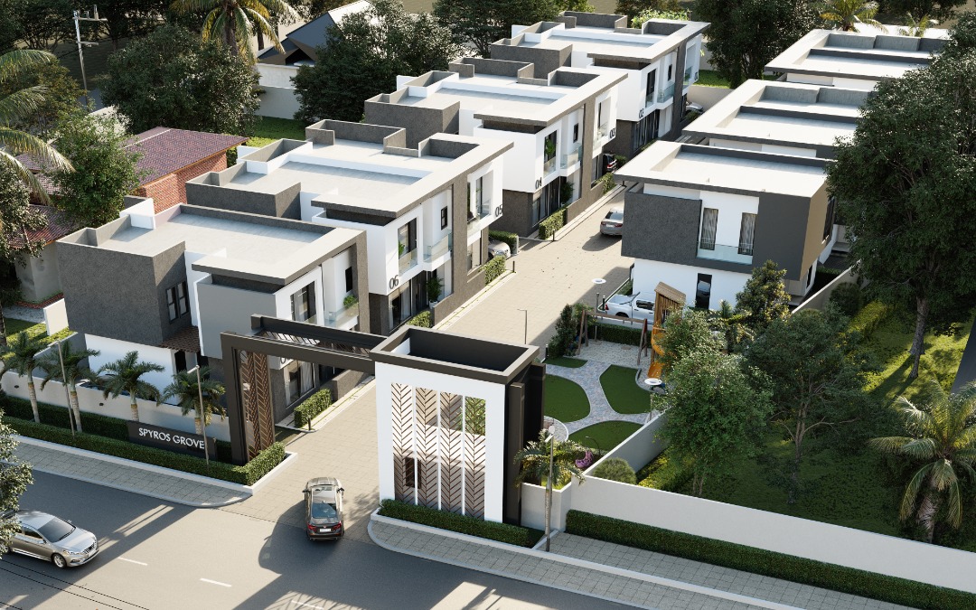 A gated community of 12 beautifully designed modern townhouses located at Haatso, Accra.